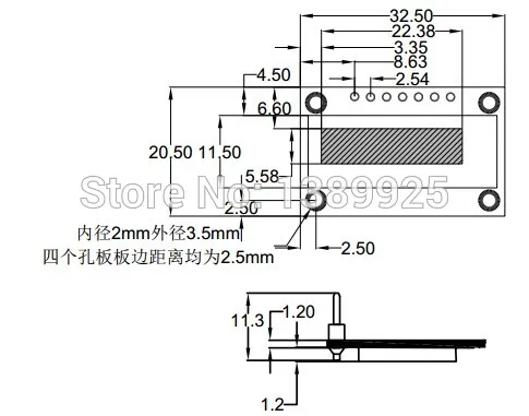 10 шт./лот 0,91 дюймов SPI 128x32 Белый OLED ЖК-дисплей DIY модуль SSD1306 Драйвер IC DC 3,3 V-5 V для Ar-dupic