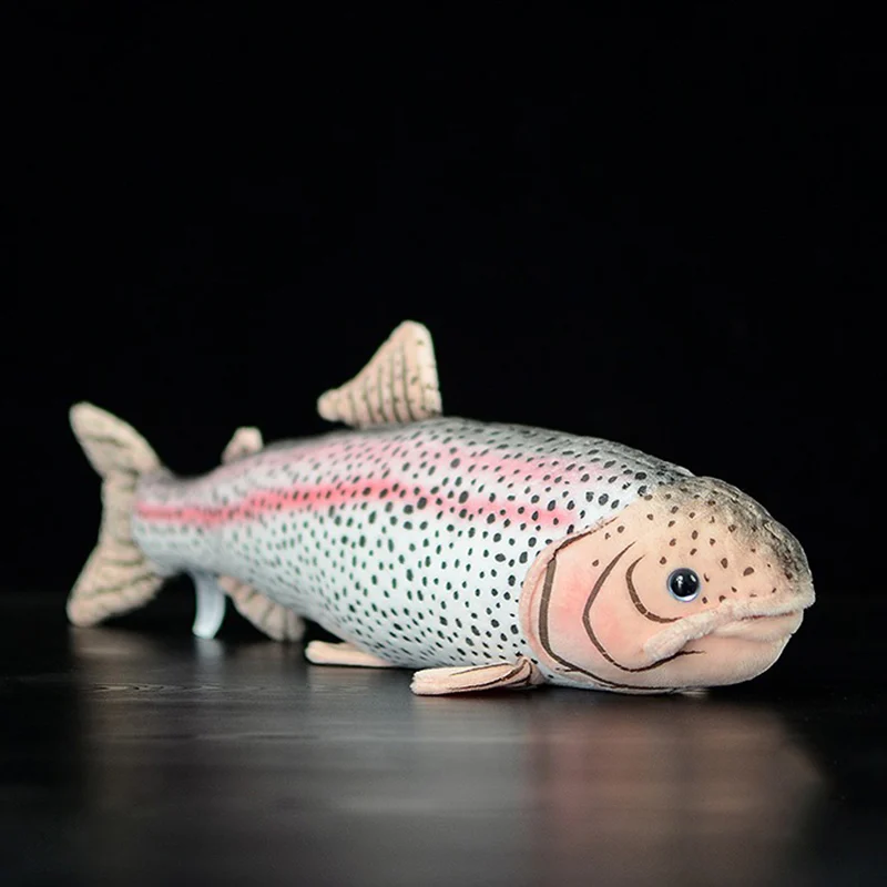 38 см Высокое качество настоящая жизнь Coelacanth мягкие игрушки Реалистичные морские животные костлявая Плюшевая Игрушка Рыба мягкие игрушки для детей - Цвет: Rainbow Trout