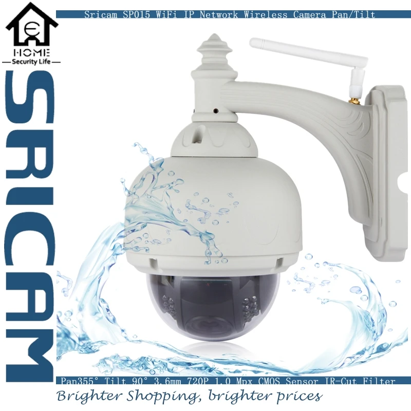 Sricam SP015 Wireless IP Camera 720p HD Outdoor Waterproof PT Onvif CCTV surveillance Inspection Dome Security Camera IR LEDs