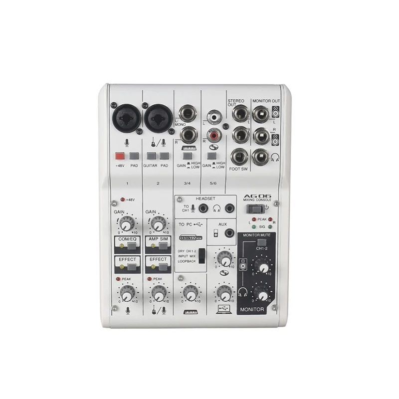 

Vadiboer AG06 6 channels mini mixer digital sound board for church digital mixing console audio digital mixer soundcraft