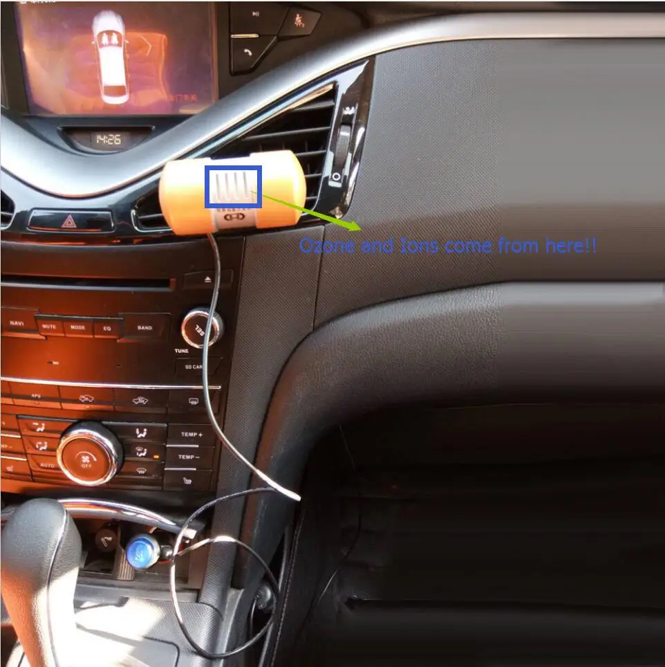 in the car