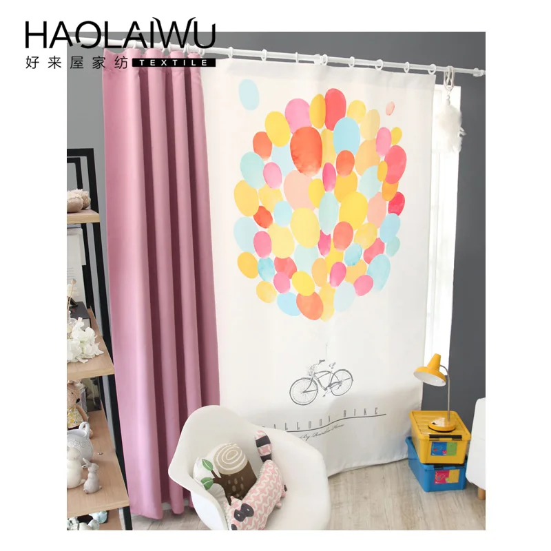 Productos para el hogar niños dibujos animados 3D impresión Cortinas pura niño tulle cortina dormitorio niños cortina para sala