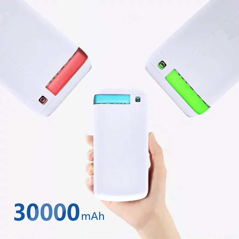 

Universal 30000mAh Triple USB Mobile Power Bank LED Display with Table Bank Ports Universal External Battery Charger Cases
