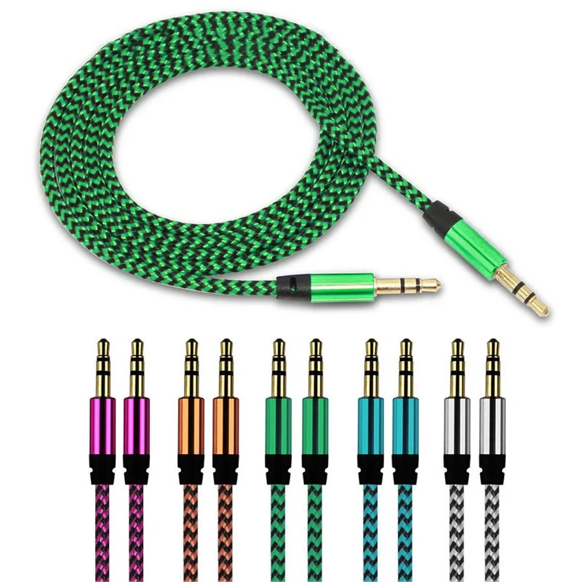 Дешевый Octaim нейлон 3,5 мм аудио кабель мужчинами Kabel кабель золото разъем Line Aux Шнур для iPhone X samsung Xiaomi автомобильное Динамик