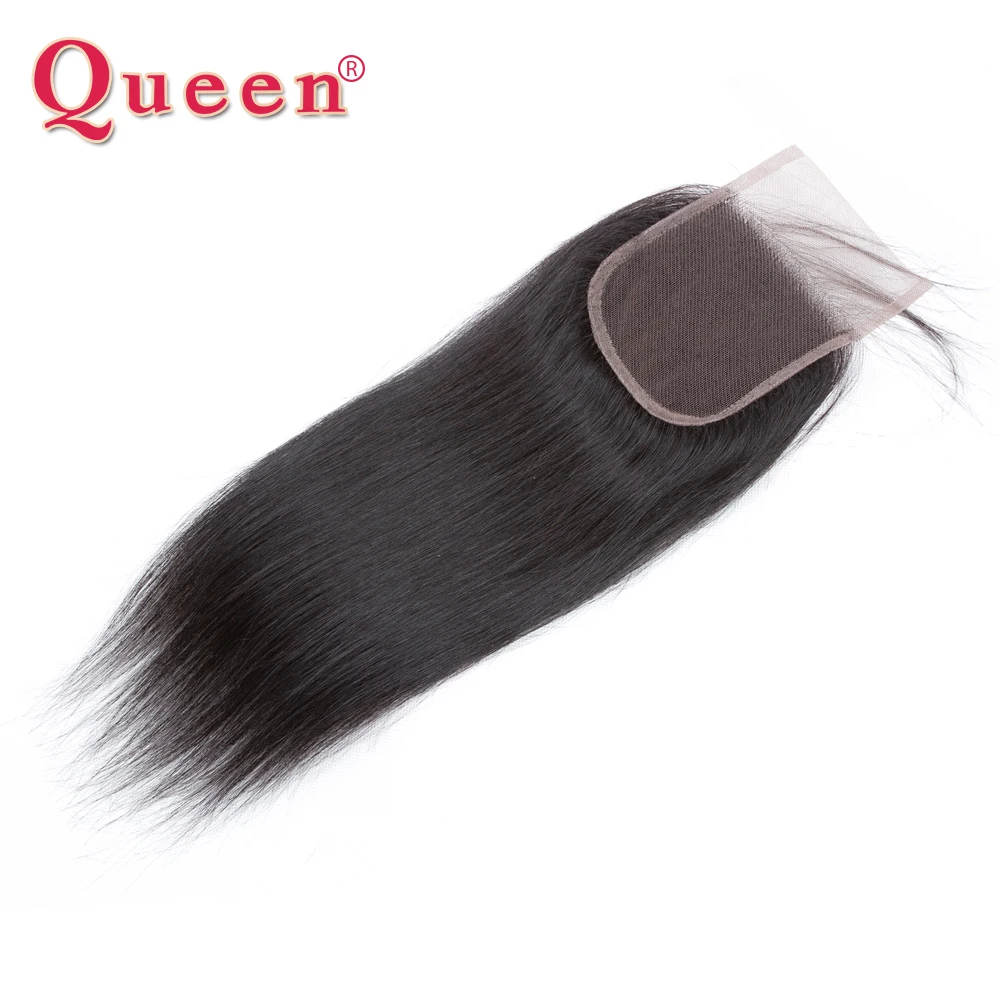 Queen hair перуанский прямо Реми натуральные волосы Weave Связки Бесплатная Часть Кружева закрытия с ребенком волос Mix 3 или 4 Связки Полный голова