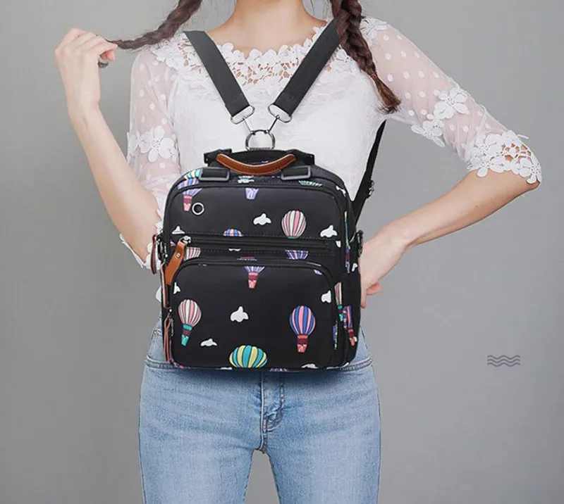 MOTOHOOD Baby Diaper Bag Backpack Mother Maternity Bags With Insulation Bag Fashion Hot Air Balloon Printing Baby Bag Organizer  (1)