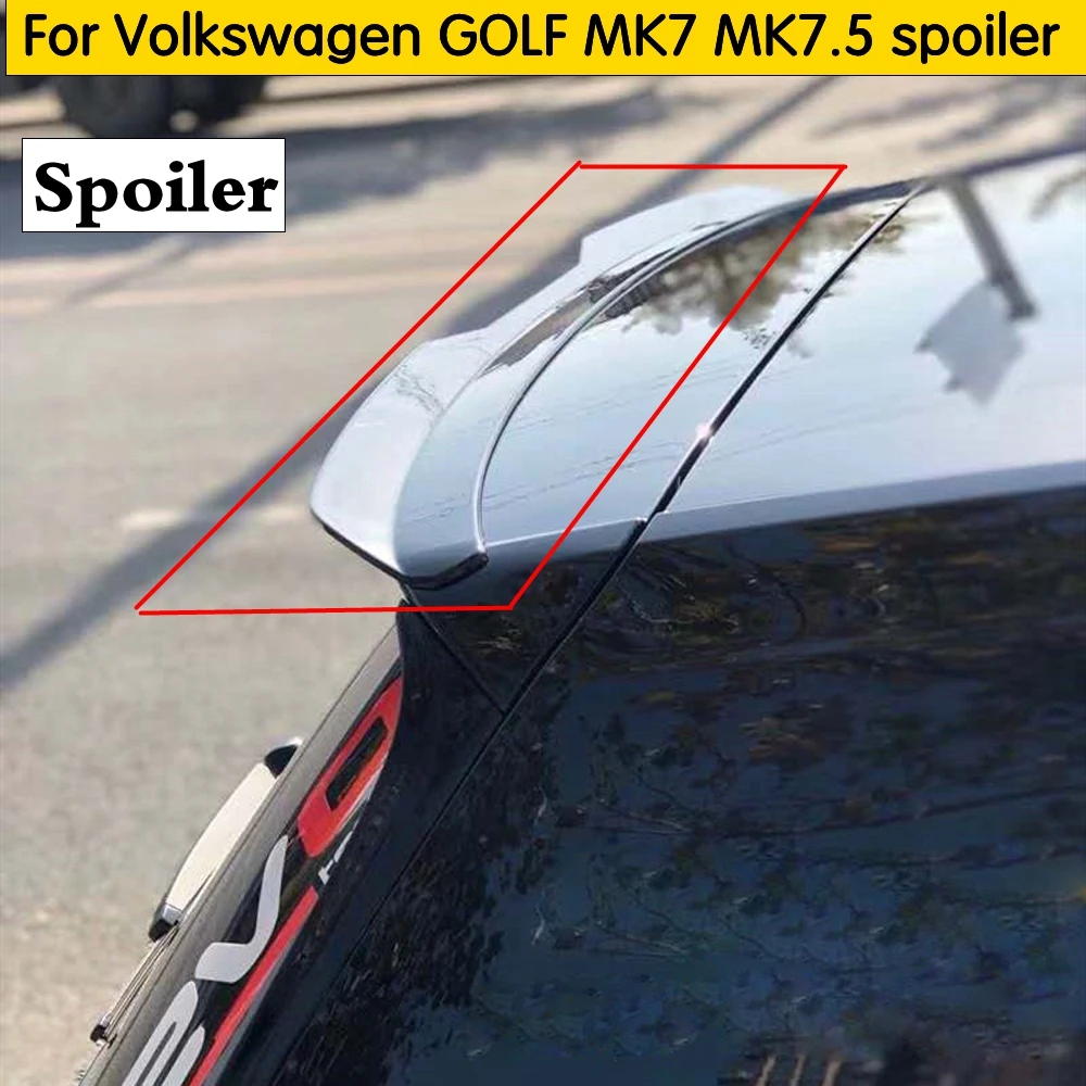 for Volkswagen GOLF MK7 MK7.5 spoiler 2014-2019 7 GOIF 7.5 high quality glossy black painted material car rear wing | Автомобили и