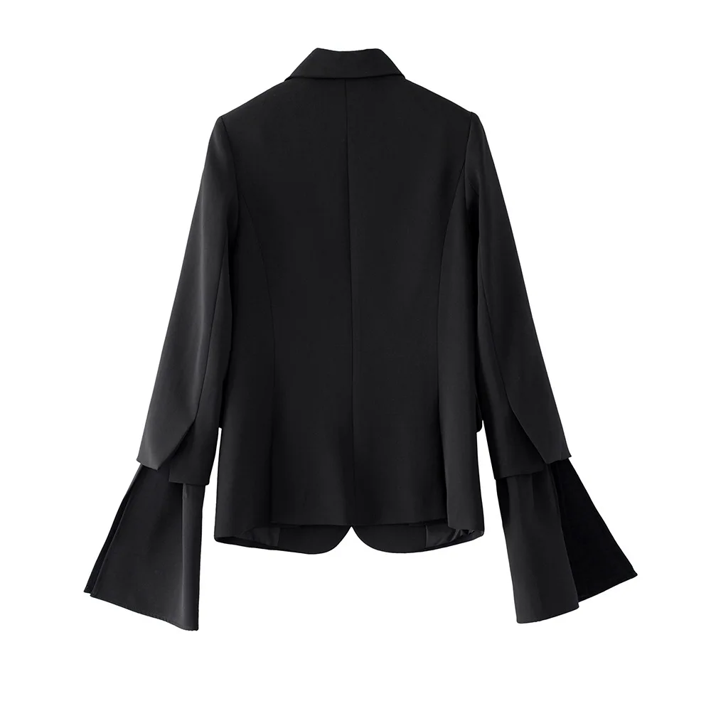 Высокое Качество Бренд 2018 новый британский ветер красивый модный стиль плеча Сплит с длинным рукавом Женская куртка пальто