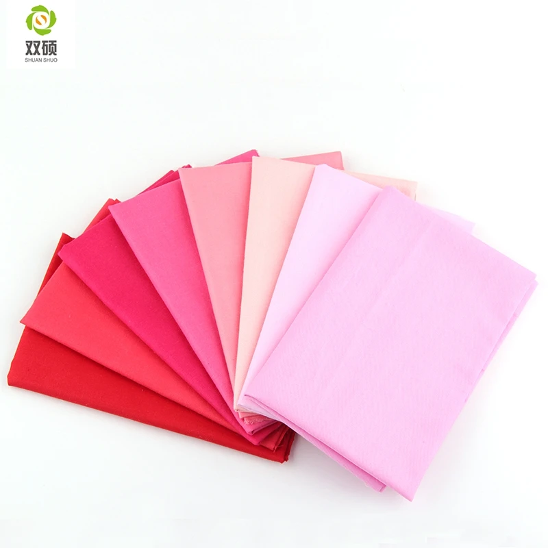 New Solid Tissus Cotton Fabric Telas Patchwork Fabric Charm Quarter Bundles For Sewing Pillow DIY Crafts 10*10 CM