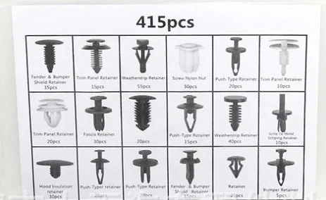 415 шт общего назначения Нейлон Клип посылка пластиковая пряжка коробка Пряжка
