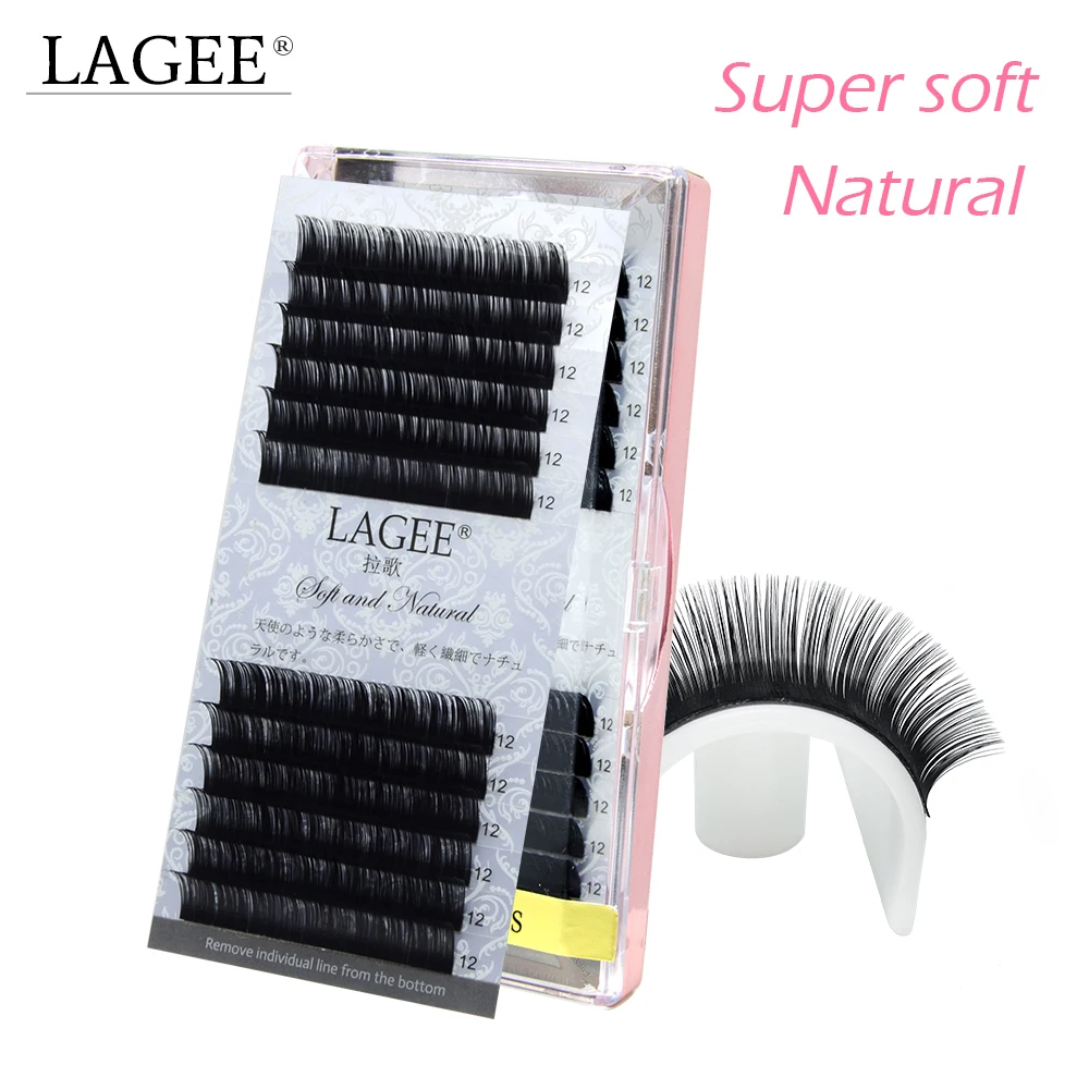 

LAGEE Fake Mink Individual lashes Eyelash Extensions Black False Soft Natural Eyelashes Make up Tools High-quality
