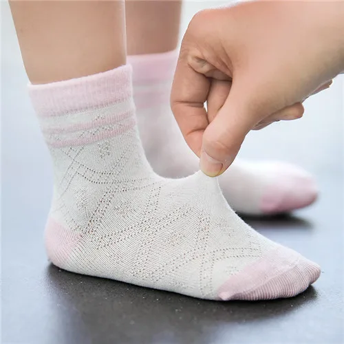 Носки для девочек до колена сетчатые носки половина детей Socken Chaussettes Enfants рюшами Носки kniekousen девочек 12 воздух/lot dcll-c337-12p