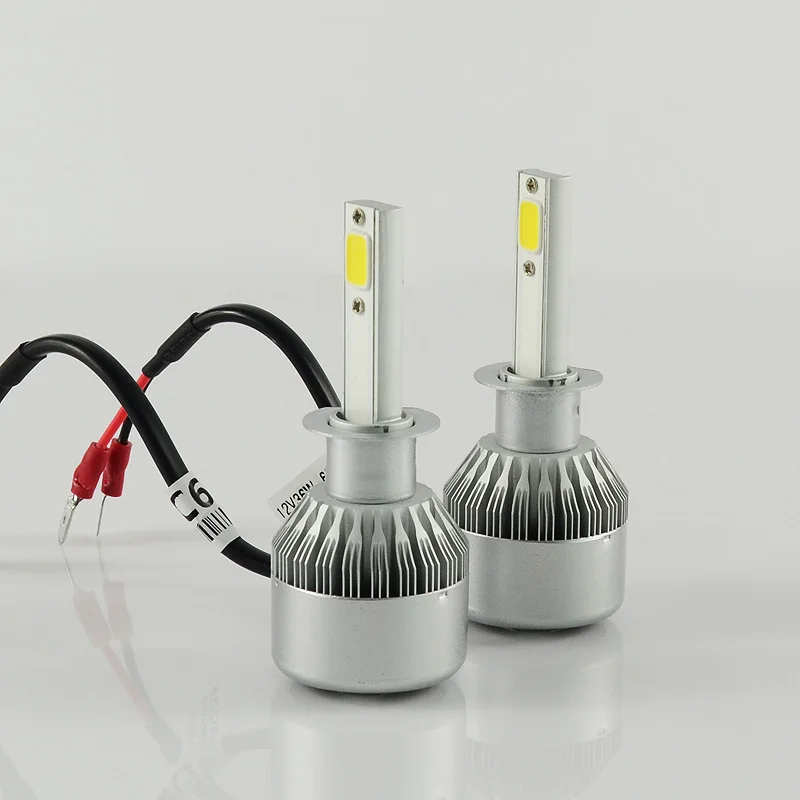 C6 LED Car Headlights H1 12V 36W 6000k 3800LM COB Super Bright Light 