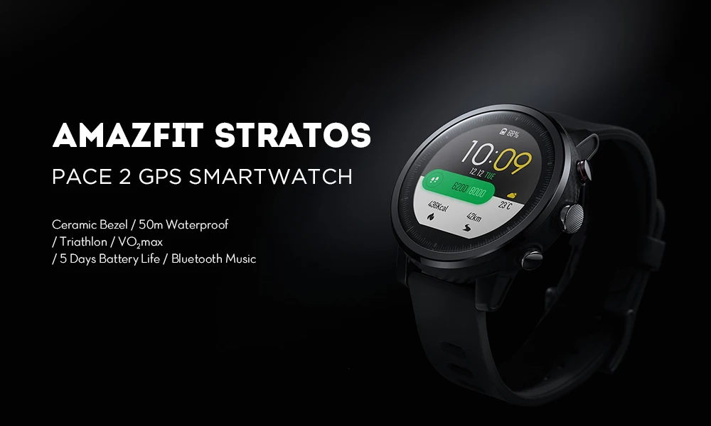 Оригинальные Смарт-часы Huami AMAZFIT Stratos Pace 2, спортивные часы, чип, gps, Bluetooth, 4,2, 50 м, водонепроницаемые Смарт-часы