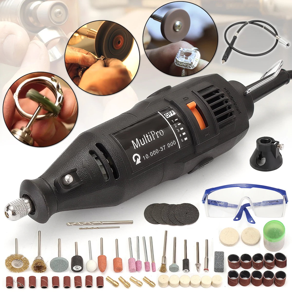 

114Pcs/Set Electric Drill Dremel Grinder Engraving Pen Grinder Mini Drill Electric Rotary Tool Grinding Machine