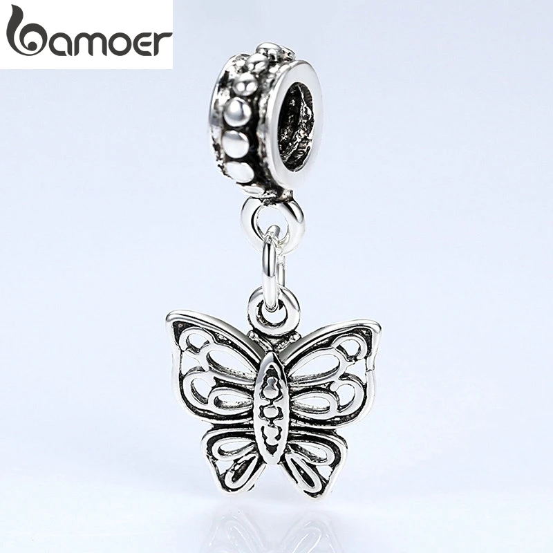 

BAMOER Brand New Butterfly Silver Color Charms Women DIY Fashion Jewelry Necklaces & Pendants Accessories PA5299