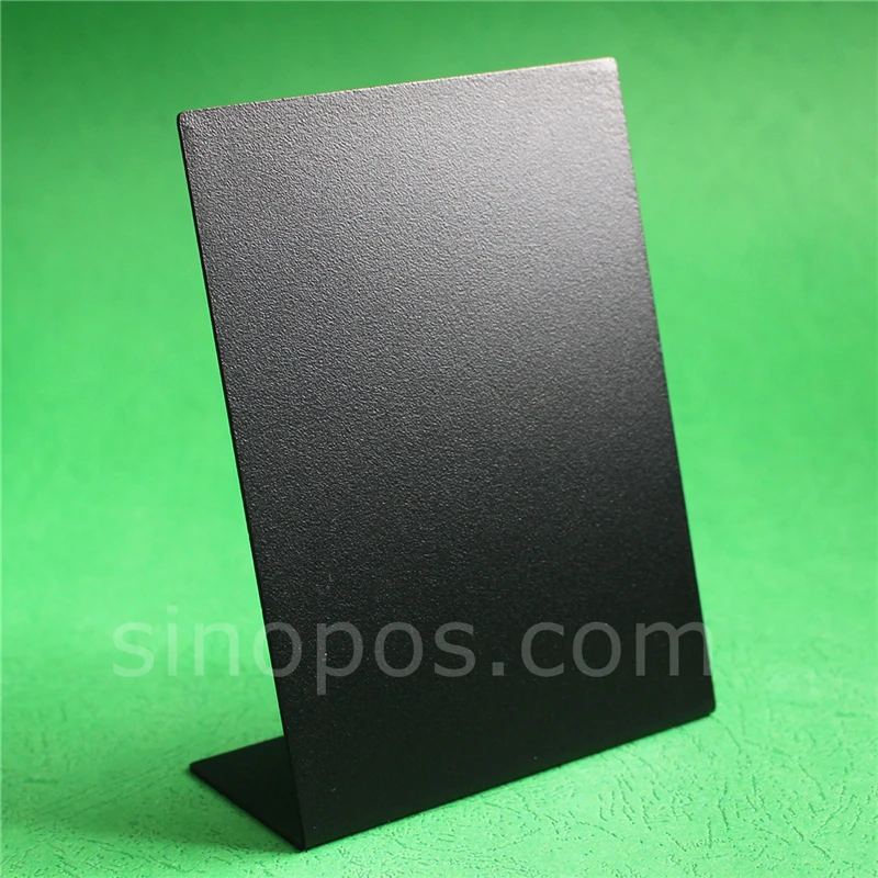 Черная сталь l-образная меловая доска A4 A5 A6, угловой l-дисплей вертикальный знак наклонная подставка настольная Стойка Металлическая плакат