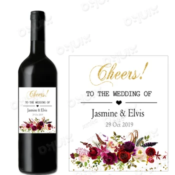 

Glitter Gold Cheers, Custom Wine Labels, Geometric Fall Elegance Bridesmaid Proposal Label,Couples Shower,Wedding Shower Sticker