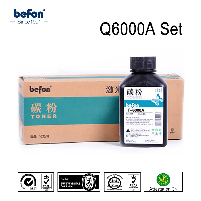 Befon перезаправленный Тонер порошок совместимый с HP Q6000A Q6001A Q6002A Q6003A 6000 6001 6002 Color