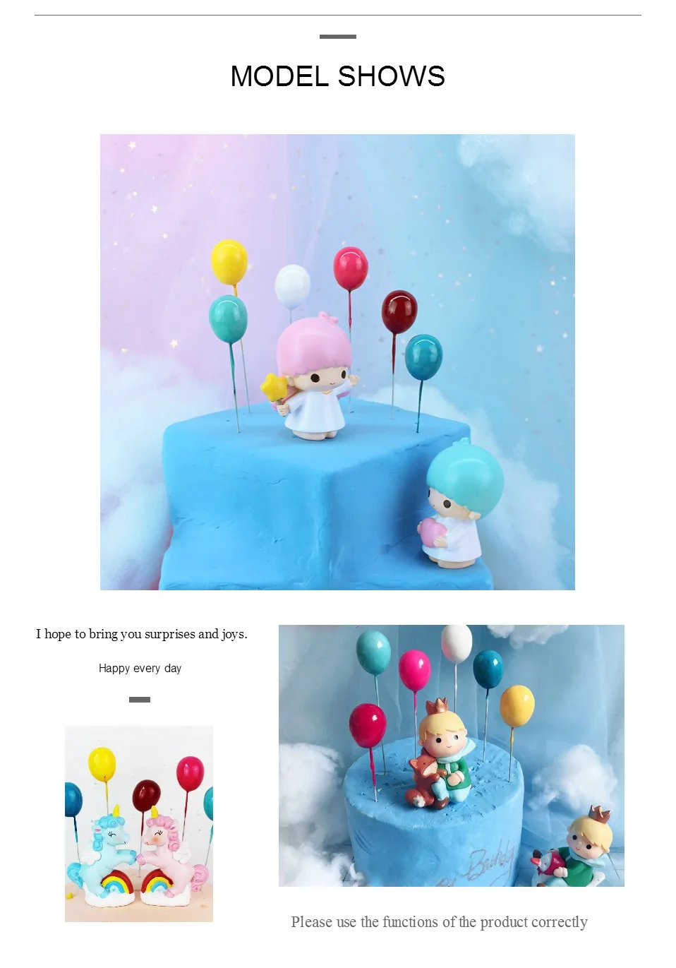 6 шт цветной пенопластовый шар, украшение торта на день рождения, кепка для торта, специальный детский день рождения/Свадебная вечеринка