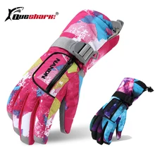 Детские водонепроницаемые лыжные перчатки унисекс, Зимние перчатки для сноуборда, перчатки для езды на мотоцикле, лыжах, альпинизме, велосипедные перчатки, зимние варежки для детей и взрослых