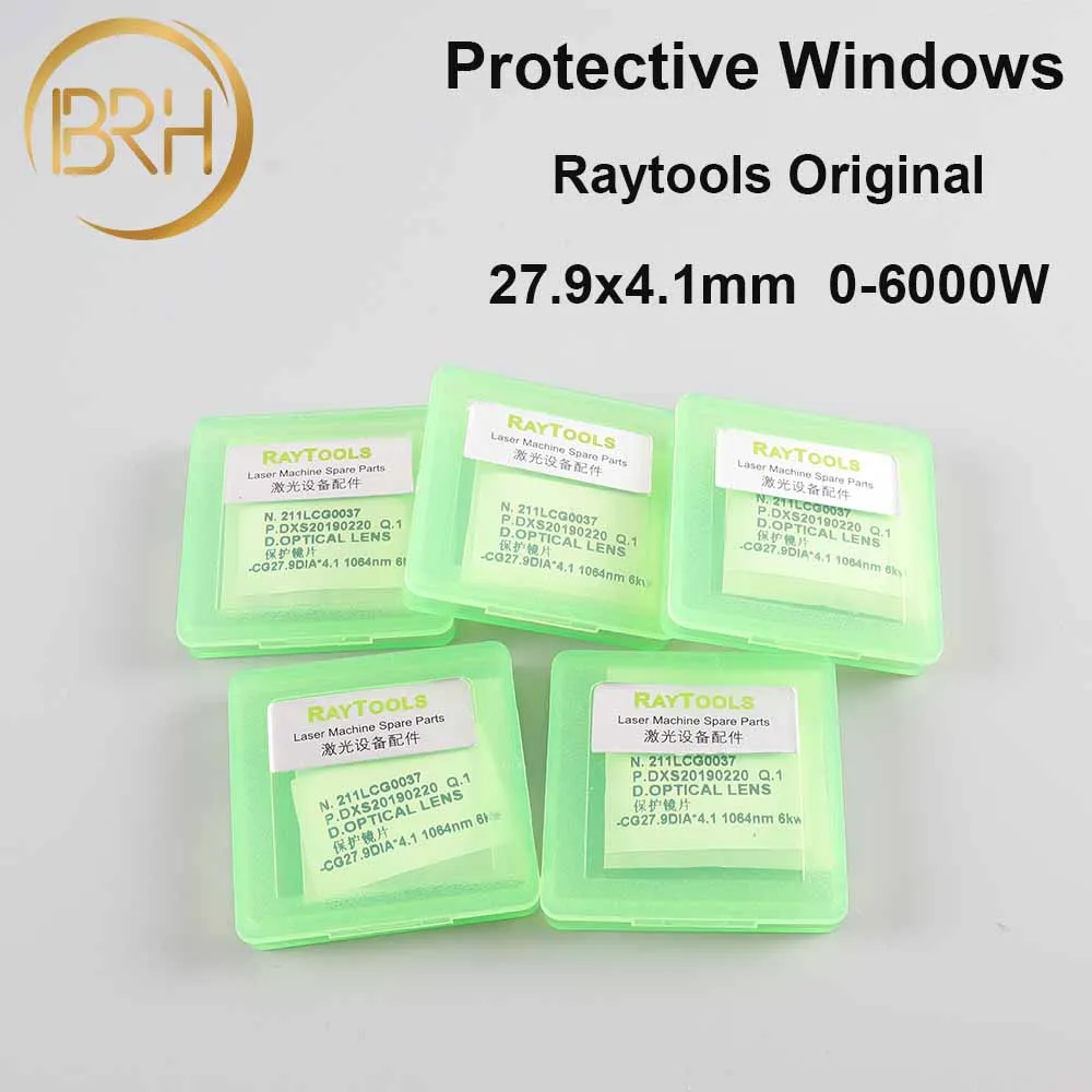 

50pcs/Lot Original Raytools Laser Protective Lens/Windows 27.9x4.1mm For 0-6000W Raytools BT240S BM111 Laser Cutting Machines