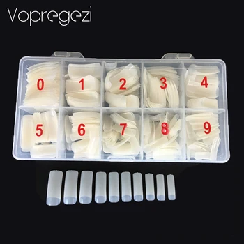 

Vopregezi 500PCS Half-cover False Nail Finger Tips For Salon Nail Art French Atificial Fake Nail Design Display Nail Art Tools