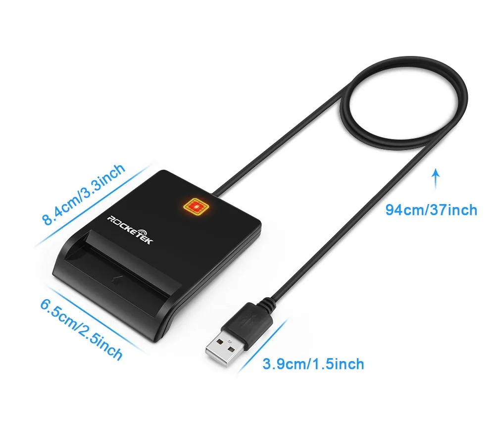 Rocketek USB 2,0 считыватель смарт-карт CAC ID, банковская карта, sim-карта cloner разъем кардридер адаптер ПК компьютер ноутбук аксессуары