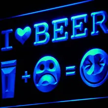 I934 я люблю пиво Happy Уход за кожей лица Бар Паб Декор свет sign on/off Swtich 20+ Цвета 5 размеров