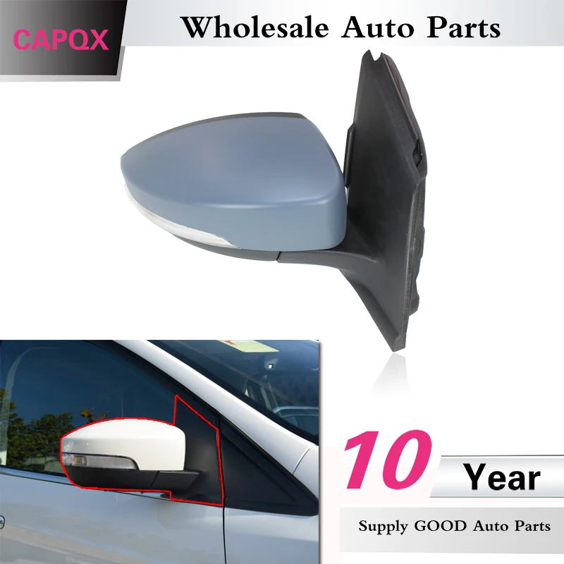 

CAPQX For Ford Escape Kuga 2013 2014 2015 2016 2017 Outer rearview mirror with Heated Electric folding LED turn light 6 8 10 pin