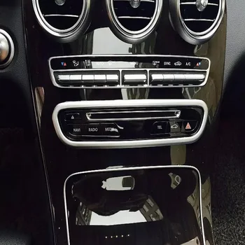 

Car Styling Chrome Interior Accessory CD Switch Sequin Trim For Mercedes Benz GLC X253 Benz GLC200 GLC250 GLC300