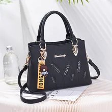 Новая модная брендовая большая Повседневная Сумка-тоут с карманами, женские сумки через плечо, кожаные вместительные сумки для женщин