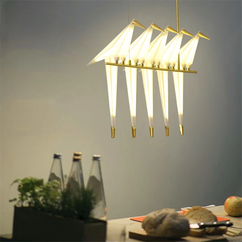 

Modern Bird LED Chandelire Lighting LOFT Bar Cafe Personality Decor Suspension Pendant Lamps Bird Hanging Lamp Kitchen Fixtures
