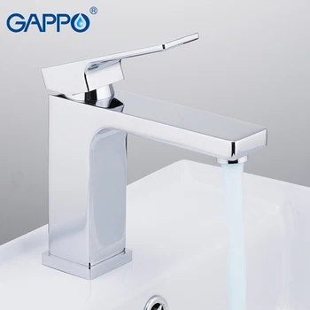 GAPPO Basin Faucet griferia faucet tap bathroom basin mixer chrome deck mounted tap waterfall brass basin water taps g1018 double handles 3pcs waterfall chrome polished basin faucets deck mounted