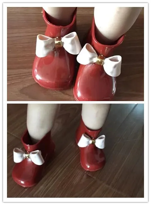 Mini Melissa/ г.; детские ботинки с бантом для девочек; прозрачные водонепроницаемые ботинки для принцессы; Нескользящие мягкие ботинки; 4 вида цветов обувь для девочек Melissa