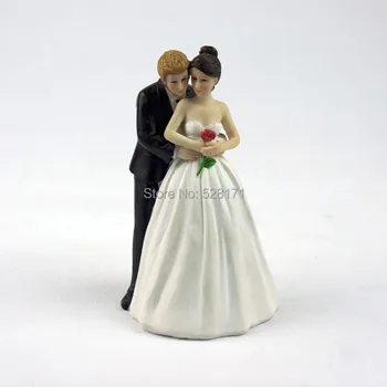 

Free Shipping Tender Moment Couple Figurine Funny Cake Toppers for wedding decoration