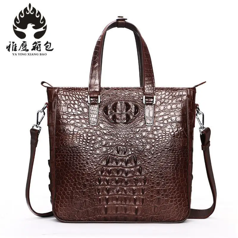 

2018 Genuine Leather Bags Men High Quality Messenger Bags Small Travel Dark Brown Crossbody Shoulder Bag For Men