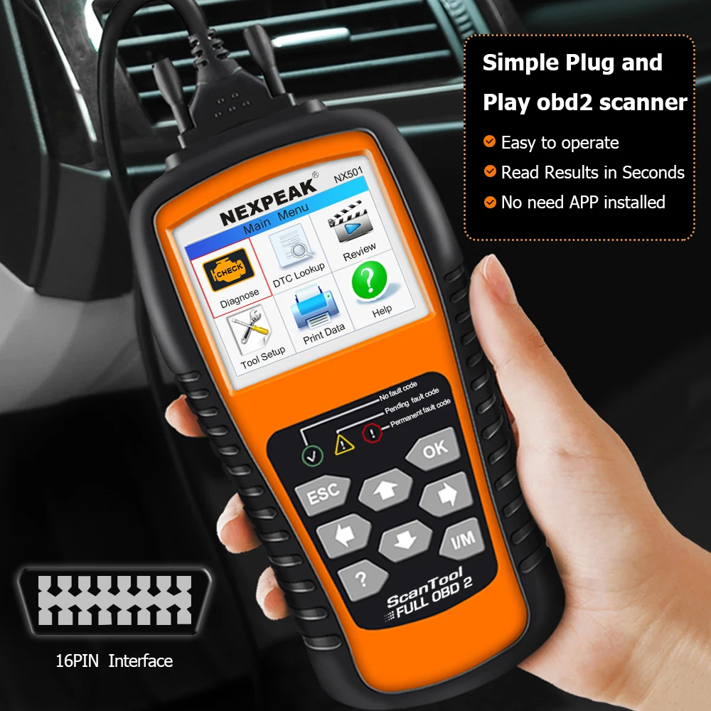 NEXPEAK NX501 автомобильный диагностический инструмент полный OBD2 Функция