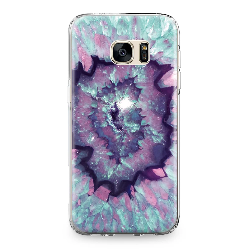 Цветной рок чернил Мрамор ТПУ задняя крышка для samsung Galaxy S4 S5 мини S6 S7 край S8 S9 плюс