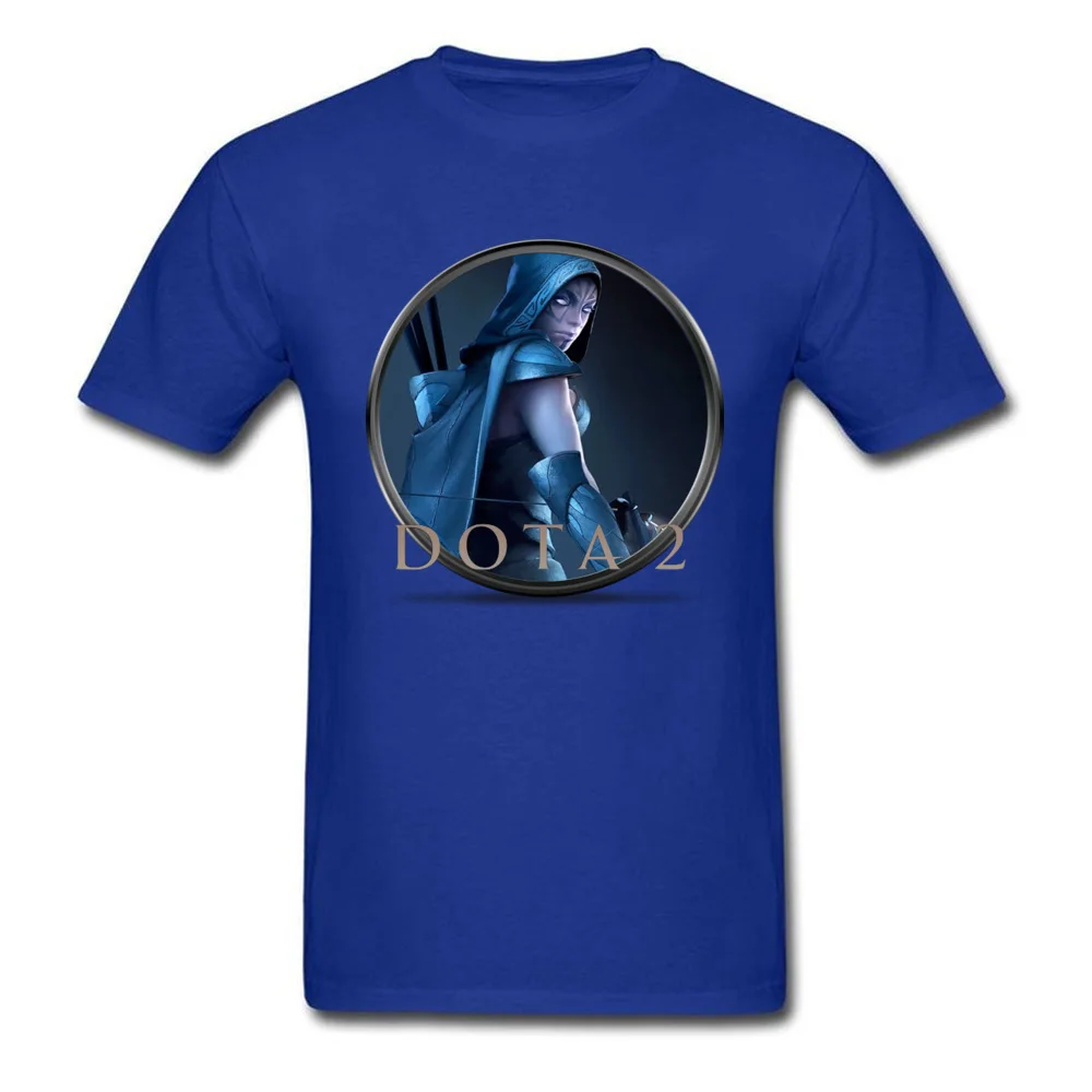 Fashion Dota 2-2 Printed On Top T-shirts O Neck 100% Cotton Man Tops T Shirt Short Sleeve Lovers Day Printed On Tshirts Dota 2-2 blue