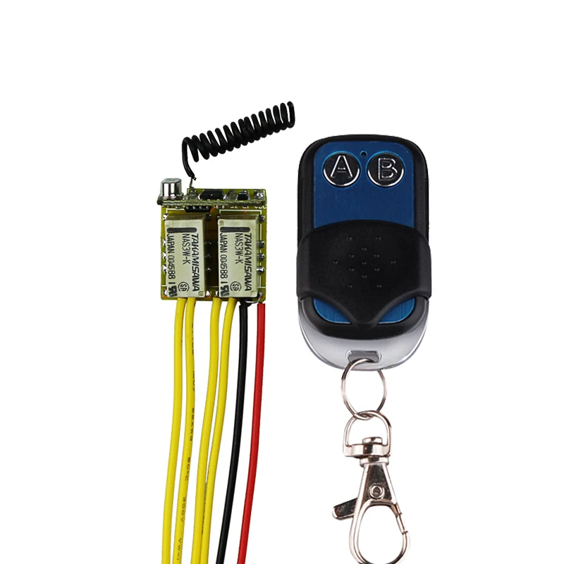 

DC3.5V 3.7V 7V 9V 12V Mini Relay Wireless Switch Remote Control Power LED Lamp Controller Micro Receiver Transmitter 10PCS/LOT