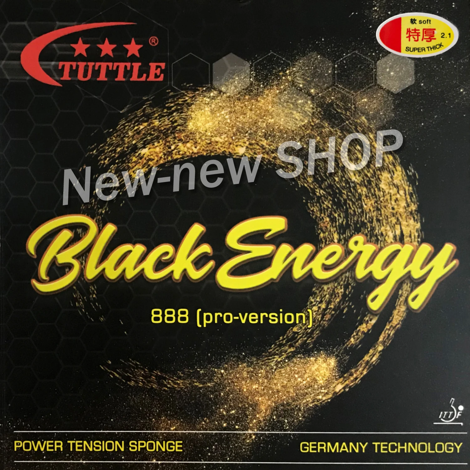 ITTF Tuttle Black Energy 888 немецкая губка для торта 40+ резина для настольного тенниса, резина для пинг-понга