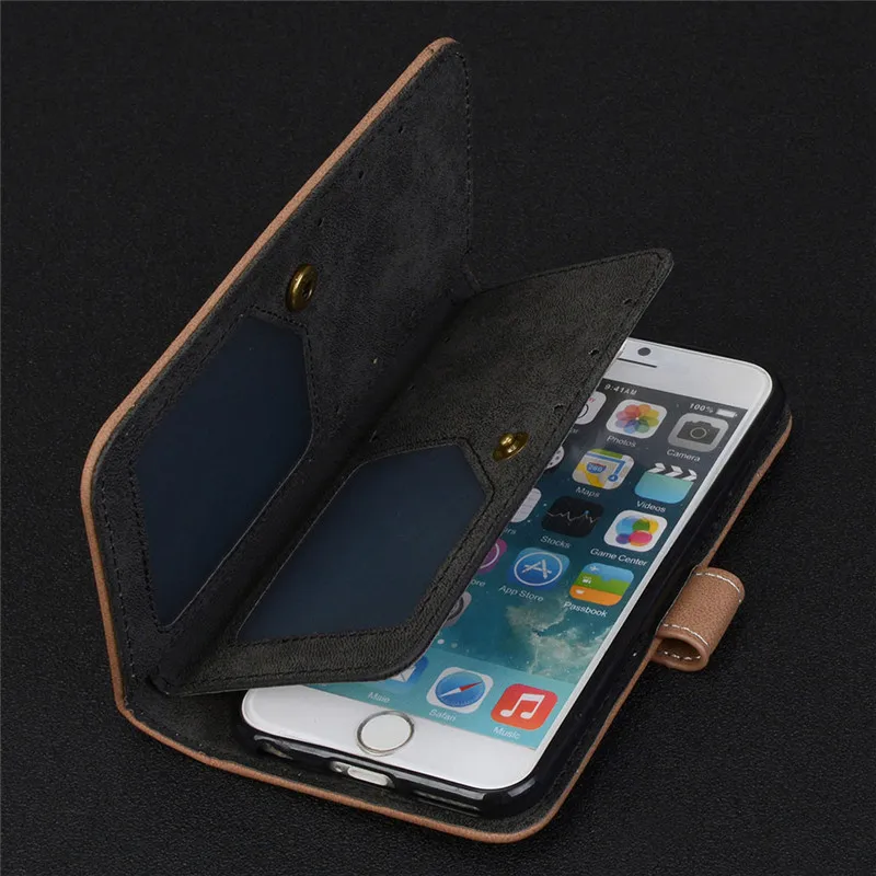 For Apple iPhone 6 Case Luxury leather Flip cover sFor iPhone 6S Multifunction Nine cards Wallet Protective phone bag for iphone6 case cover04