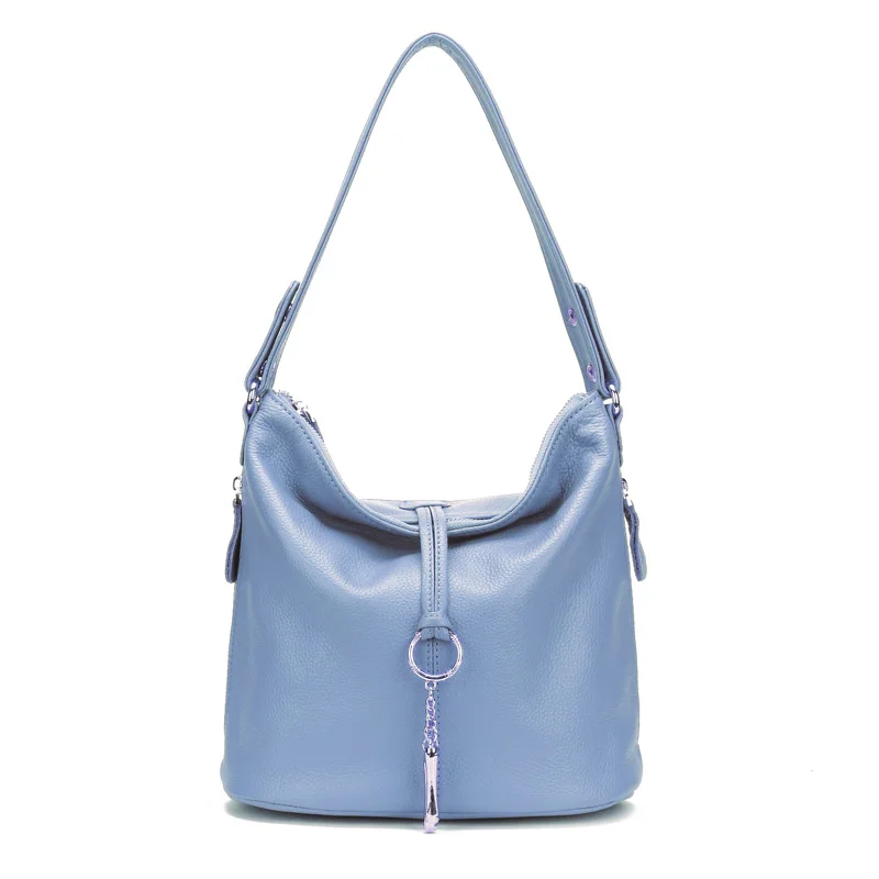 13 цветов, мягкая натуральная коровья кожа, сумки, маленькая девочка, женская сумка через плечо, дизайнерская, через плечо, женская сумка, сумка-портфель, Bolso - Цвет: Light Blue