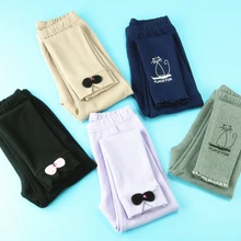 Леггинсы для девочек на весну и осень Новинка года, детская одежда, детские длинные штаны детская хлопковая тонкая одежда для улицы