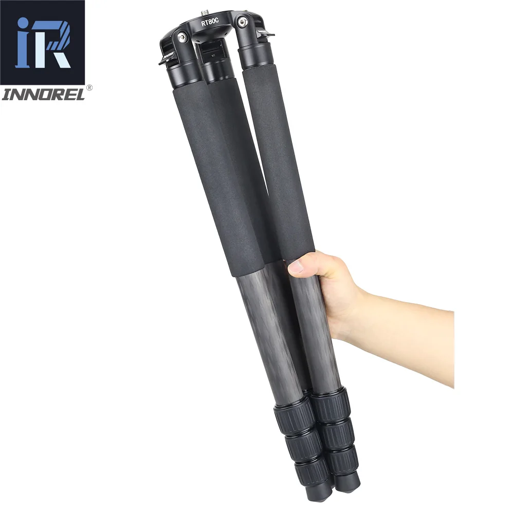  RT80C Professional carbon fiber tripod for DSLR camera video camcorder Heavy duty birdwatching came