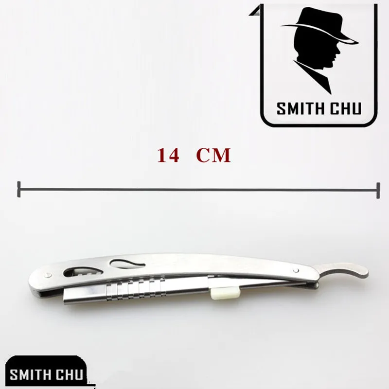 Smith Chu 1 набор, прямые парикмахерские стальные бритвы, складной нож для бритья с 1 шт лезвиями, Прямая поставка
