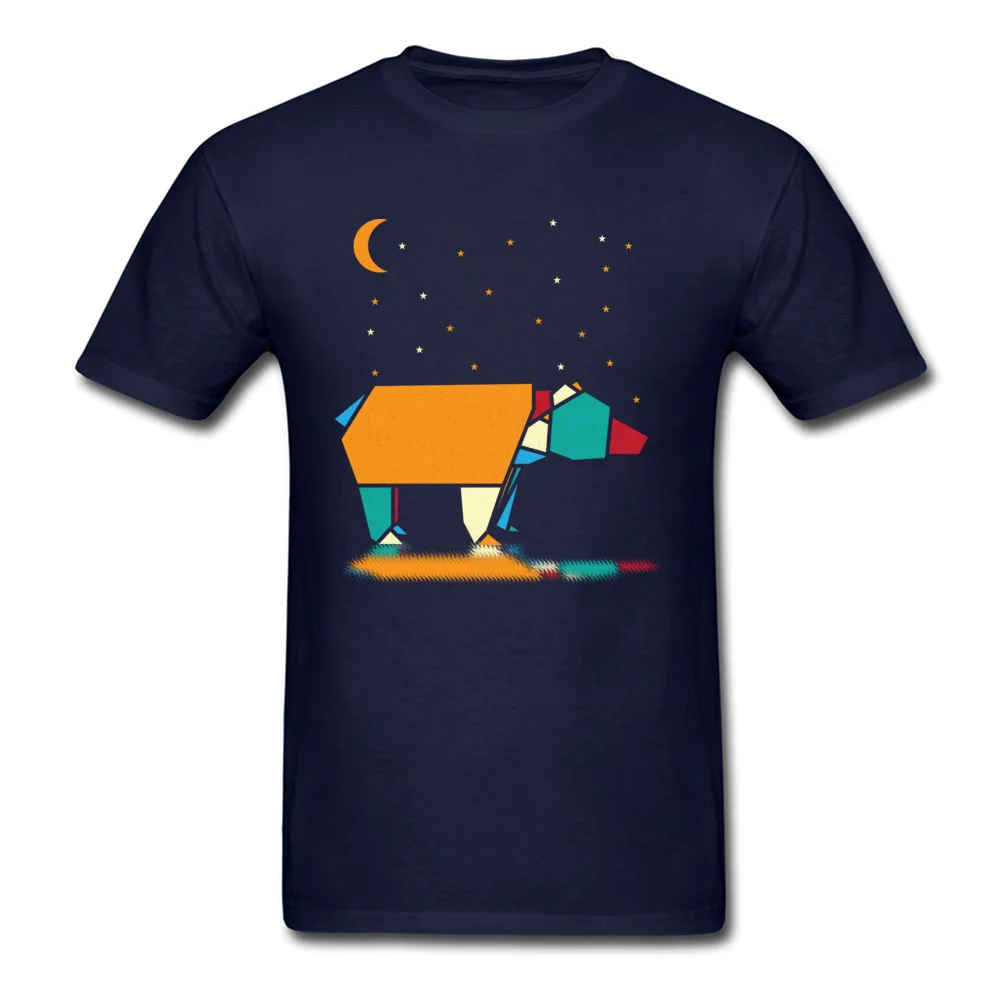 Design Lonely Bear T-shirts 2018 New Fashion Summer/Fall Short Sleeve Round Neck Tees 100% Cotton Men Family Tops T Shirt Lonely Bear navy
