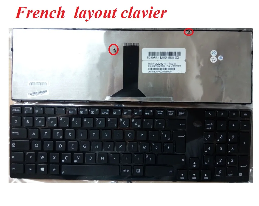 

New FR keyboard For Asus K93 K93S K93SM K95V K95VM A93 A93SV A93SM R900V X93SV A95V French clavier with frame
