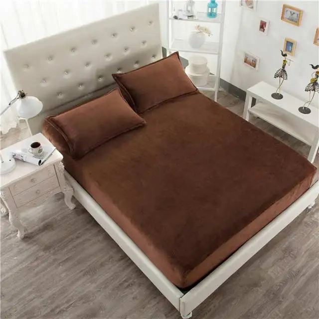 Плотная теплая плотная фланелевая простыня, мягкая, удобная, однотонная, для спальни, для дома, 150*200 см/180x200 см, покрывало, простыня - Цвет: Deep Brown
